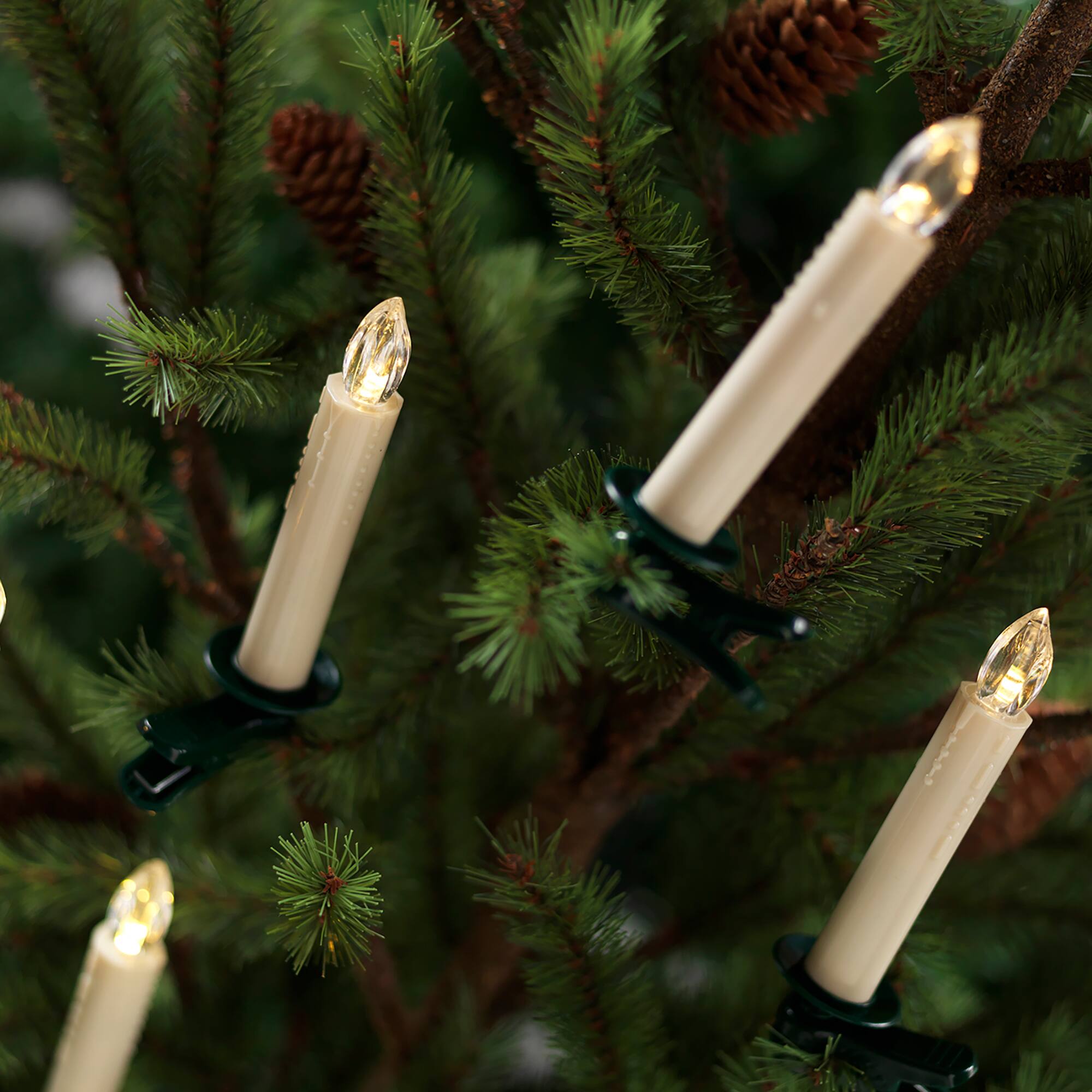 LED Clip on Tree Taper Candles with Remote Set